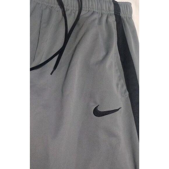 Nike men's Basketball Track Pants Sz XL Gray Silver Embroidered Swoosh Logo - Picture 4 of 8